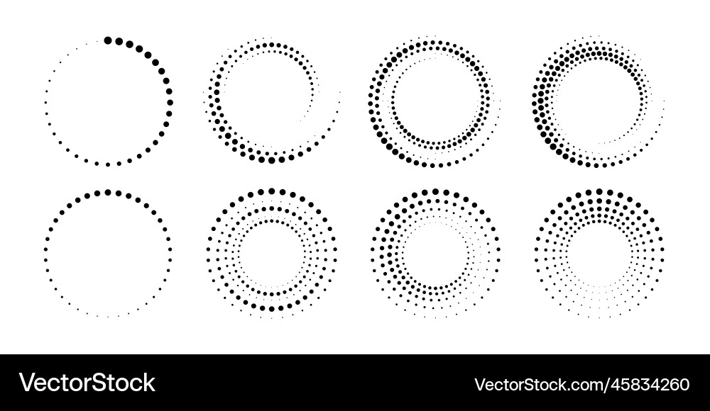 Dotted Circle Gradient Effect vector image