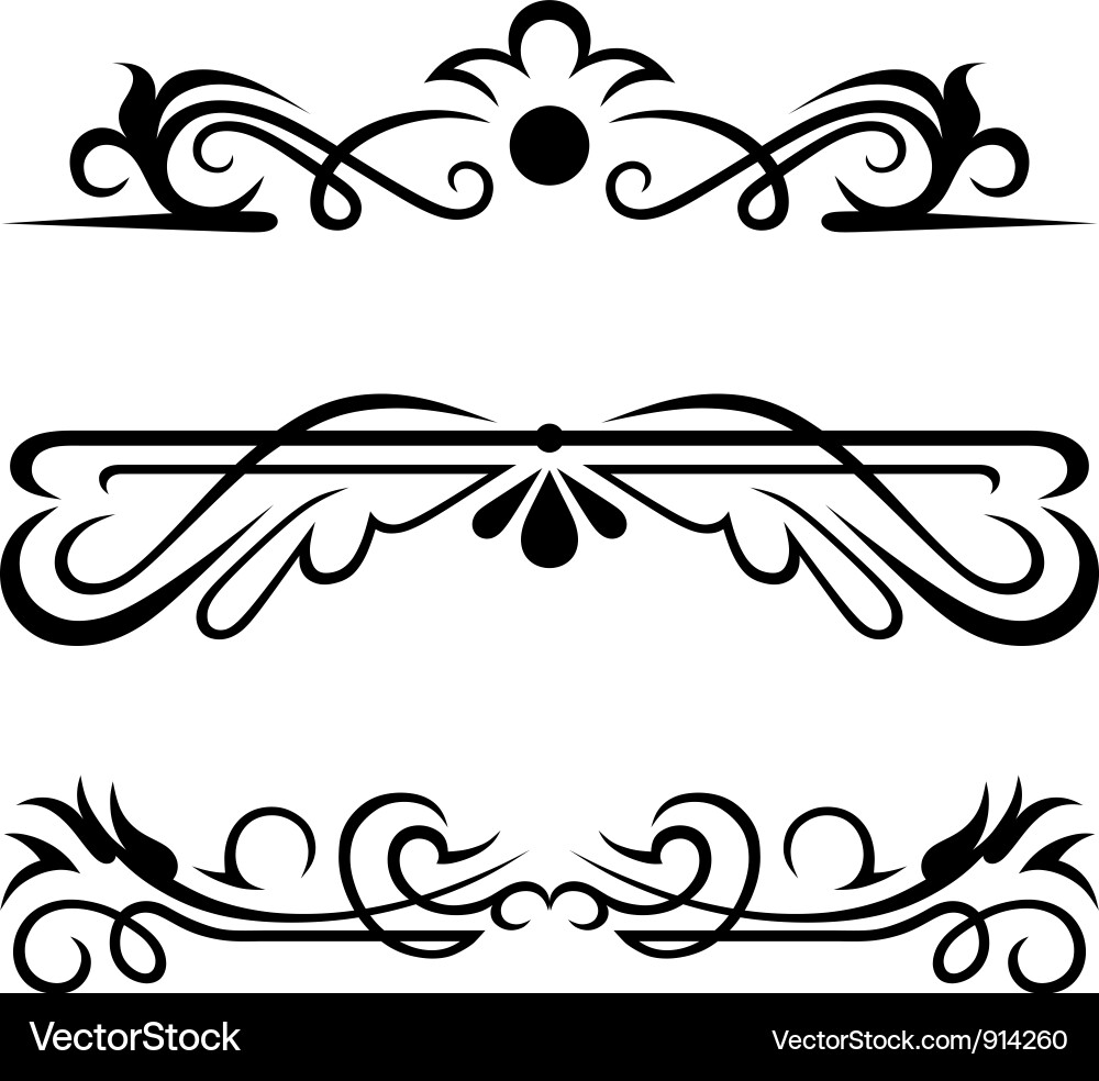 Elegant Calligraphic Swirls & Ornaments vector image
