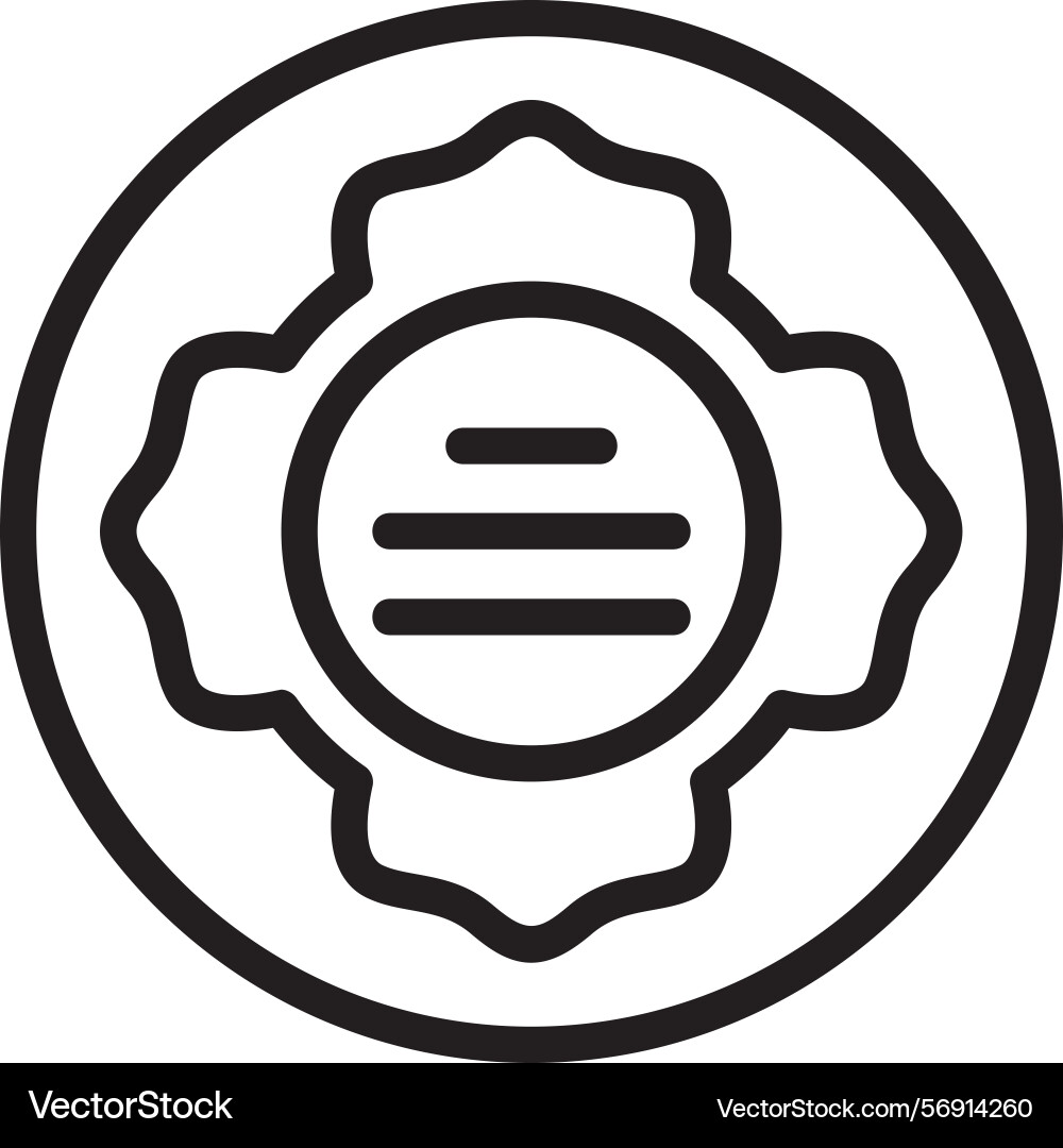 Firefighter Patch lineare Stil Icon Design Vektorbild