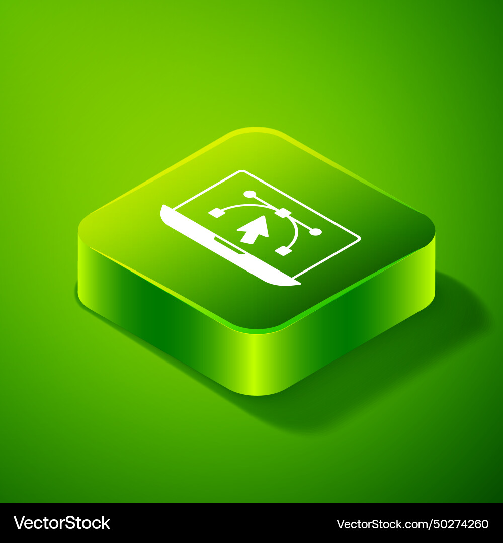 Isometric computer display with design program Isometric computer display with design program vector image