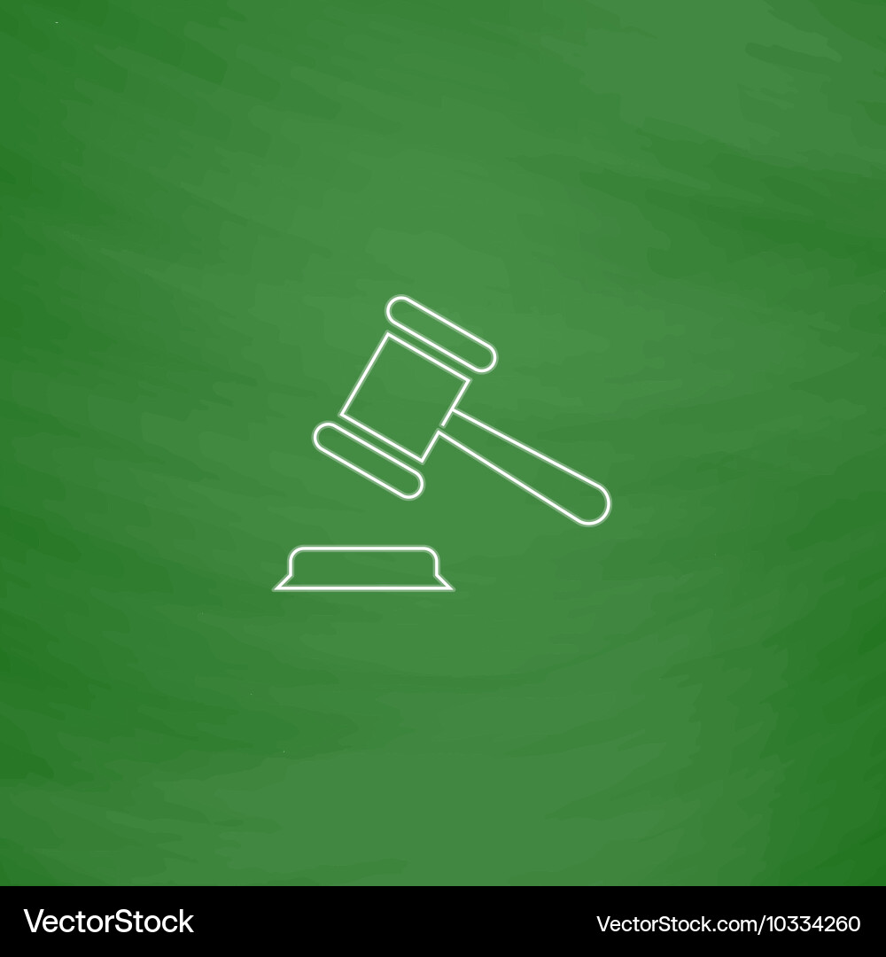 Judge gavel computer symbol vector image