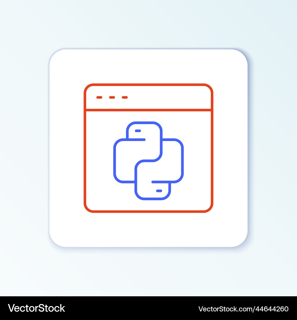 Line python programming language icon isolated Line python programming language icon isolated vector image