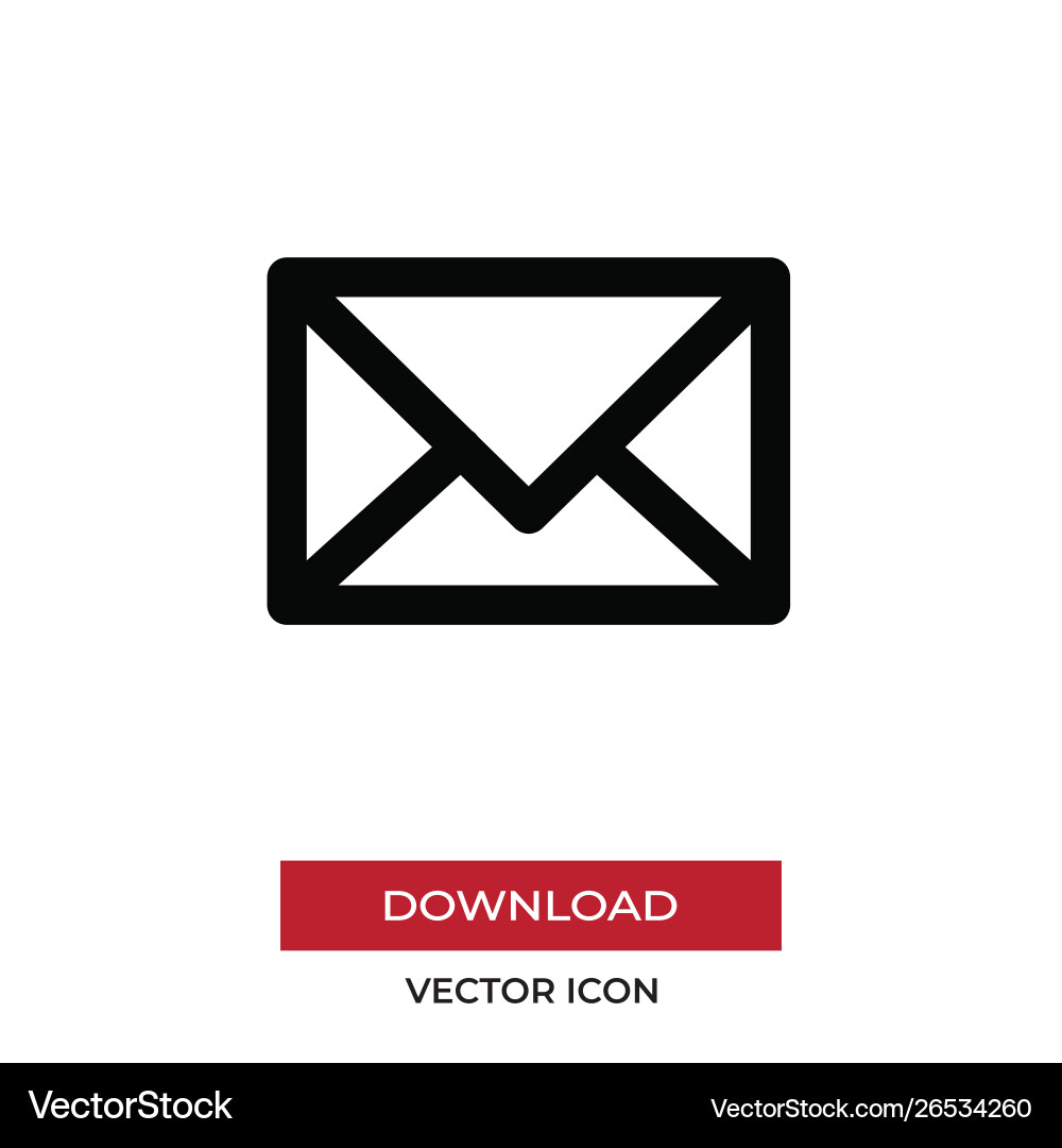 Mail icon in modern style for web site and mobile Mail icon in modern style for web site and mobile vector image