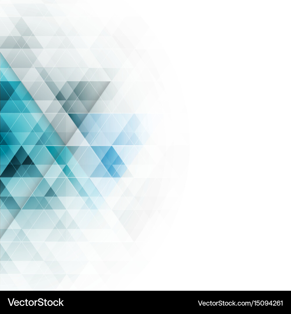 Abstract blue triangles geometric background Vector Image