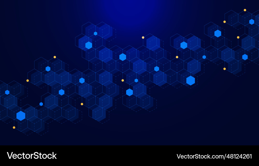Abstract molecular structure with hexagons Abstract molecular structure with hexagons vector image