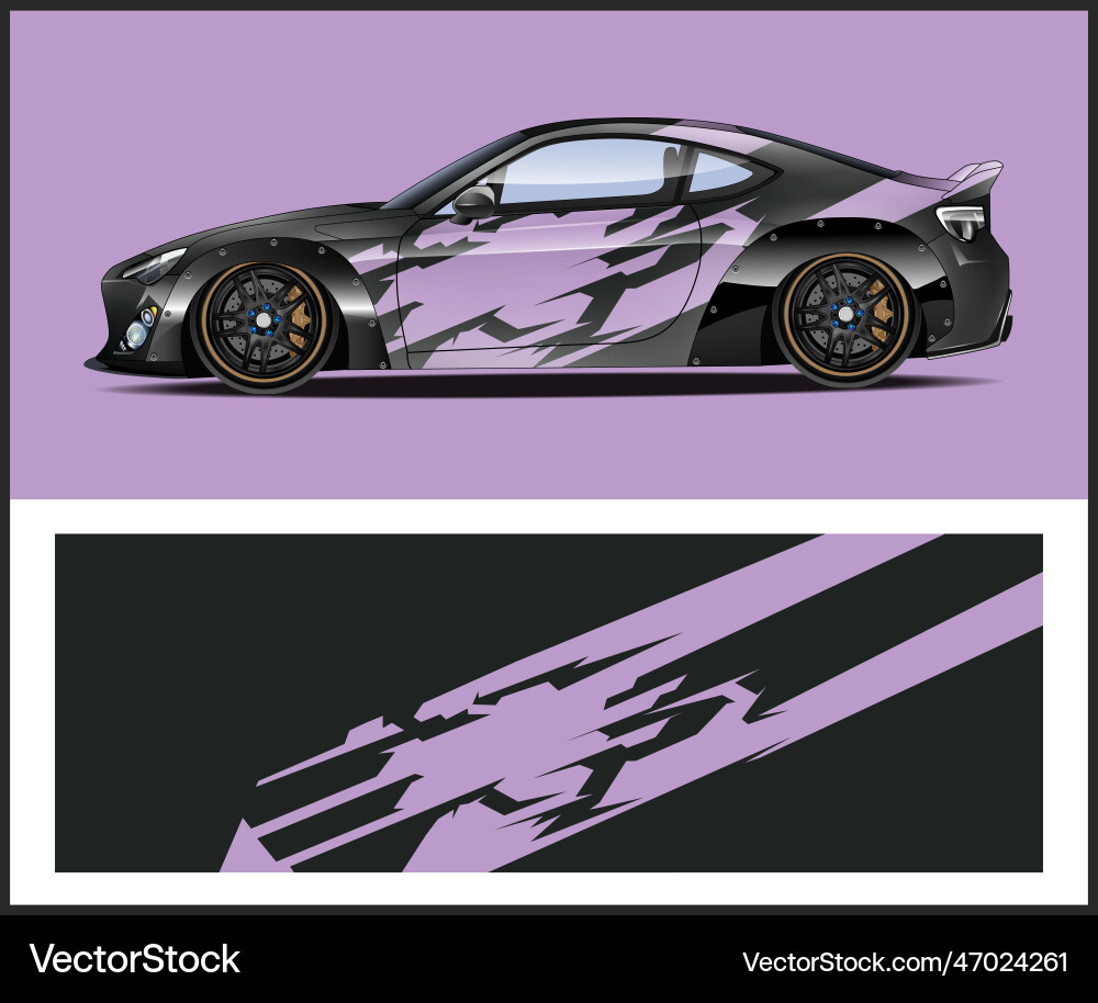 Abstract Racing Stripe Wrap Pattern Vector Image