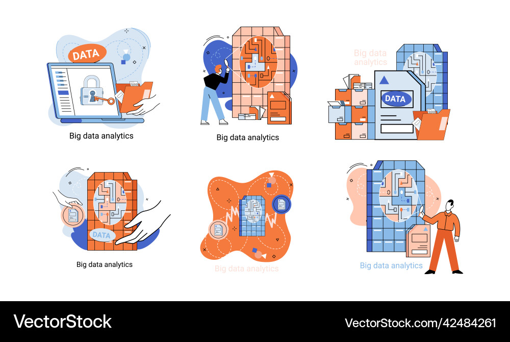Big data analytics process of analyzing complex vector image
