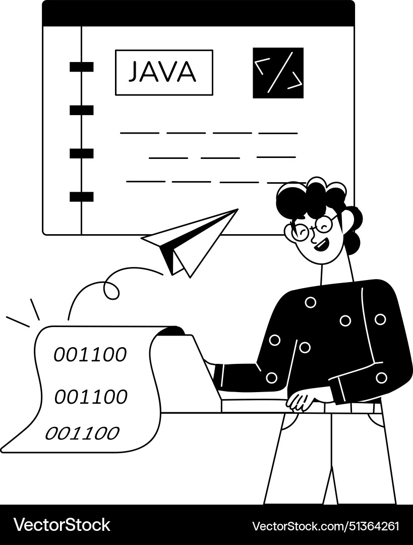 Java developer Vector Image