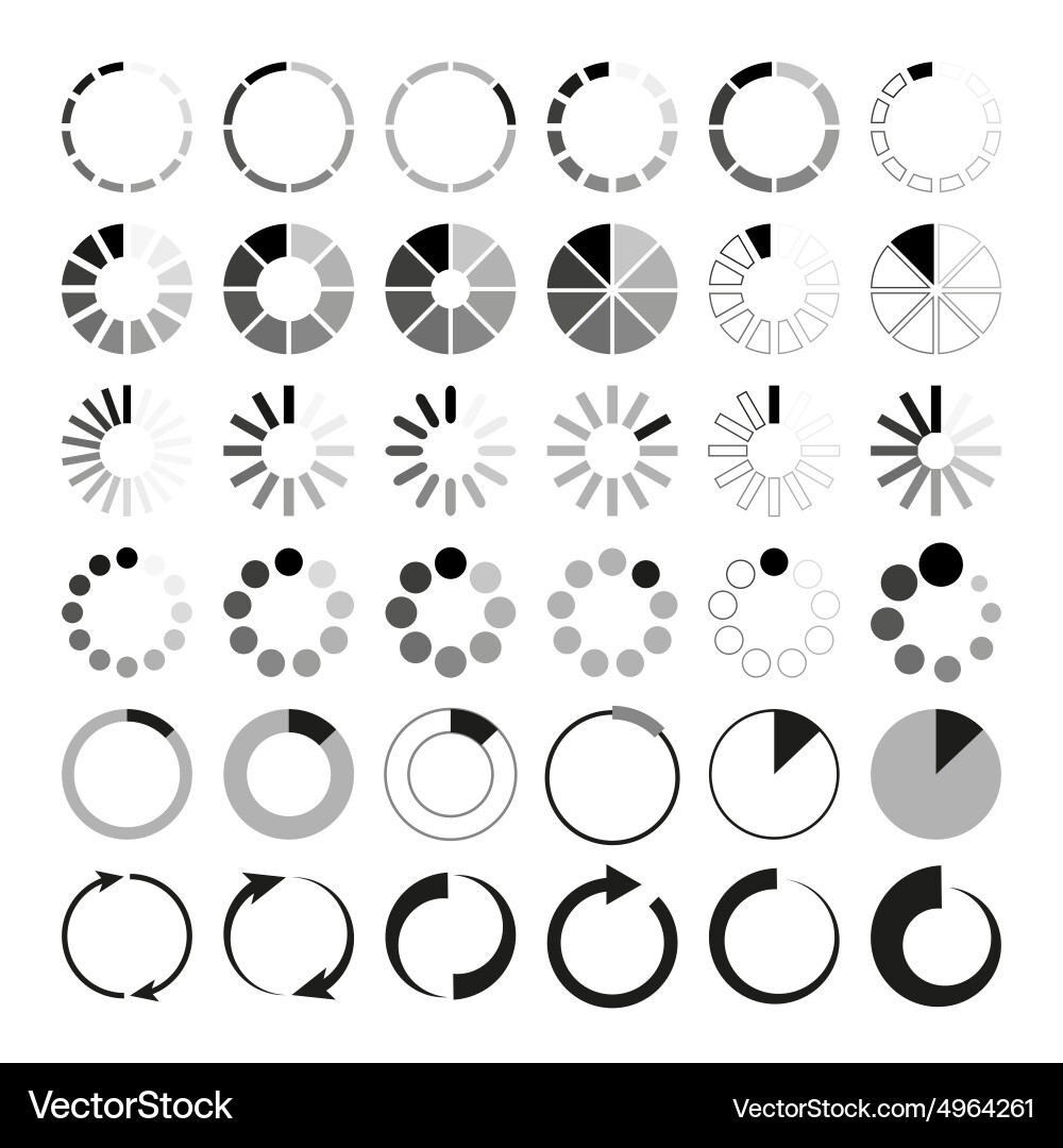 Loading Icons - Circular Progress vector image