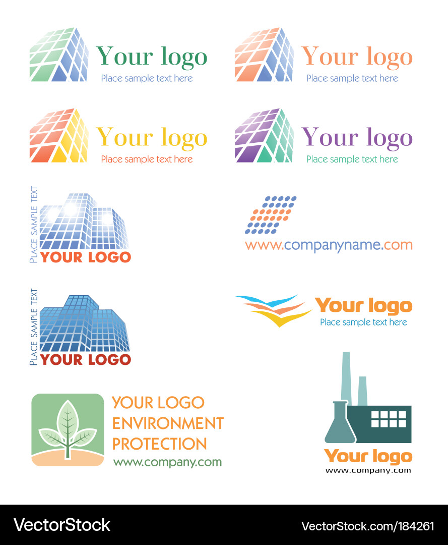 Logo-Set Lizenzfreies Vektorbild - VectorStock