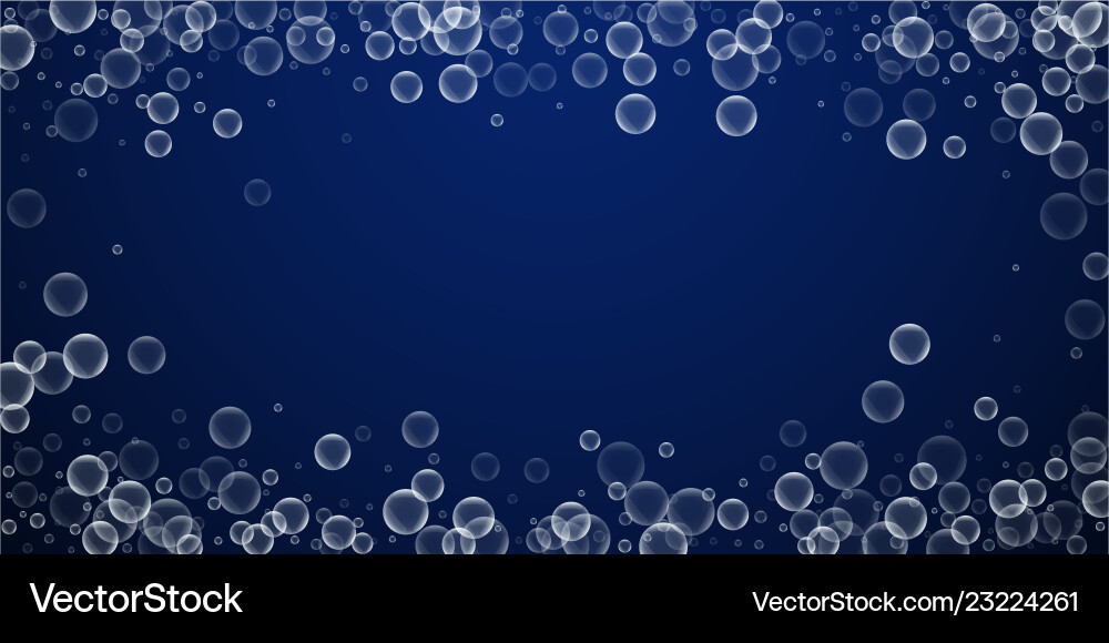 Random soap bubbles abstract background blowing b Vector Image