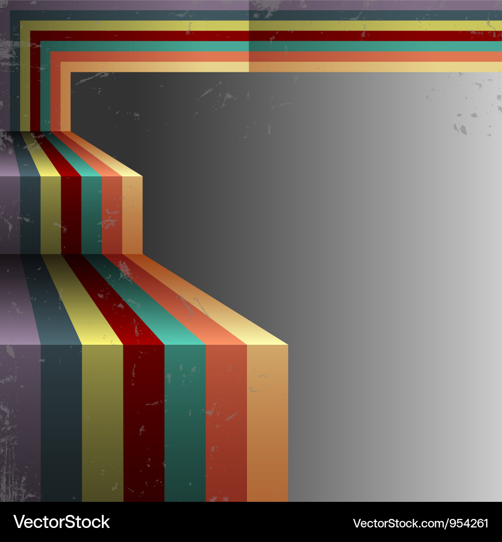 Retro 3D Abstract Background Vector Image