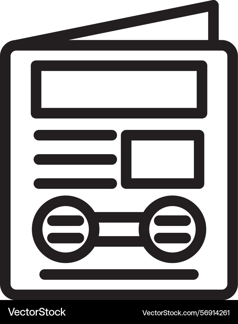 Script linear style icon design Vector Image