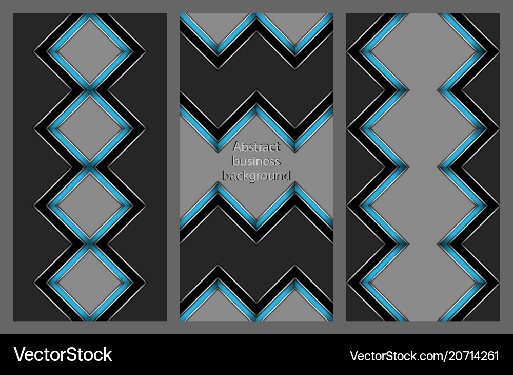 Set of leaflets with an abstract pattern Set of leaflets with an abstract pattern vector image