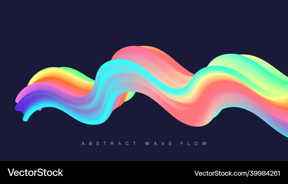 Spectrum color liquid wave flow abstract Spectrum color liquid wave flow abstract vector image