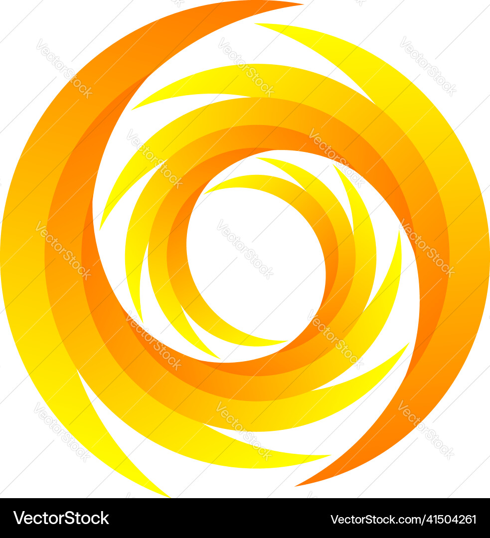 Spiral swirl twirl rotating segmented circle Spiral swirl twirl rotating segmented circle Vector Image