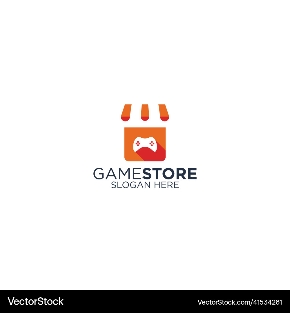 Store and game controller logo design template Vector Image