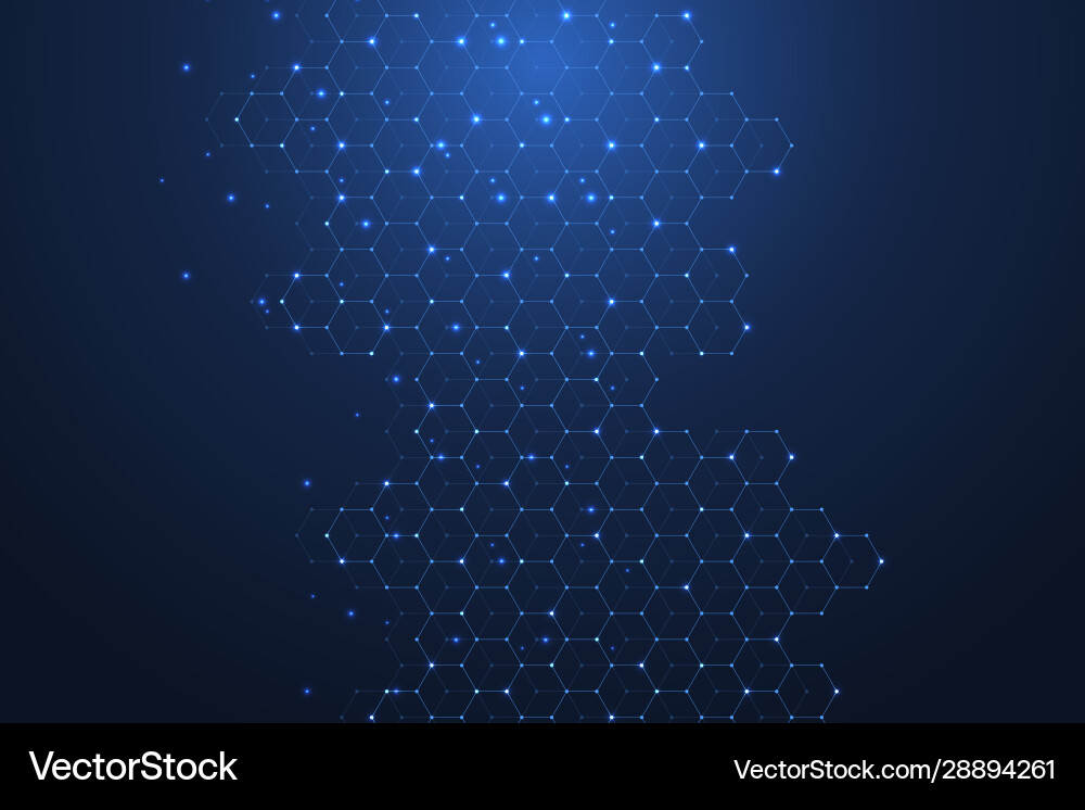 Technology abstract lines and dots connect vector image