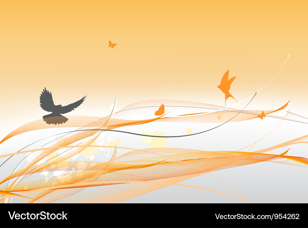 Abstract colorful background with butterfly Vector Image