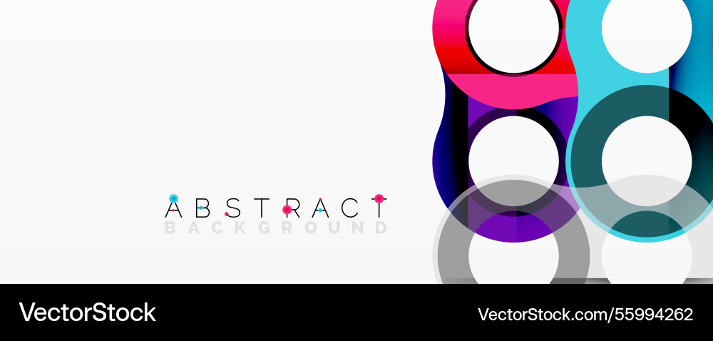Abstract composition with intertwined circular Vector Image
