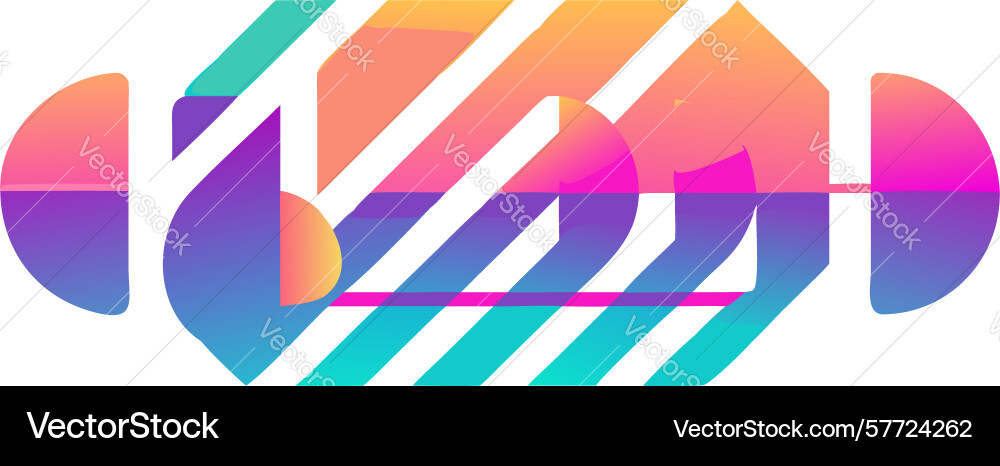 Abstract flowing geometric shapes dynamic vector image