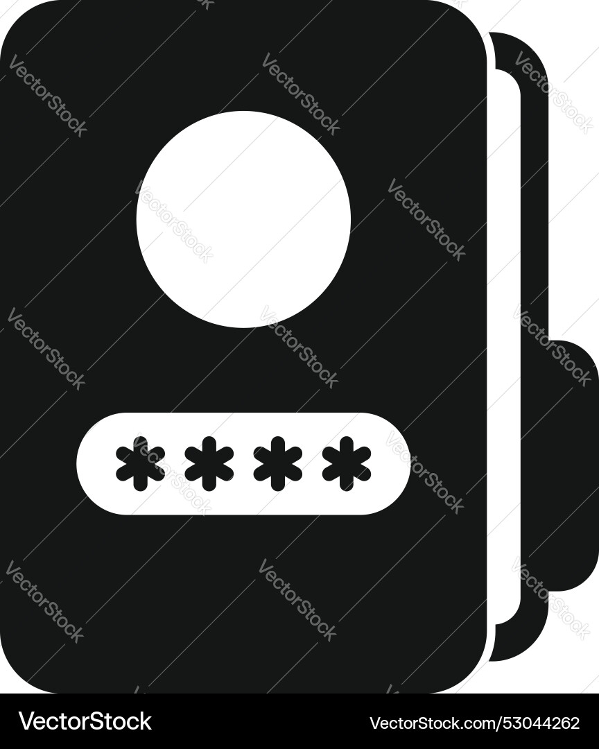 Black folder with password icon simple style Black folder with password icon simple style vector image
