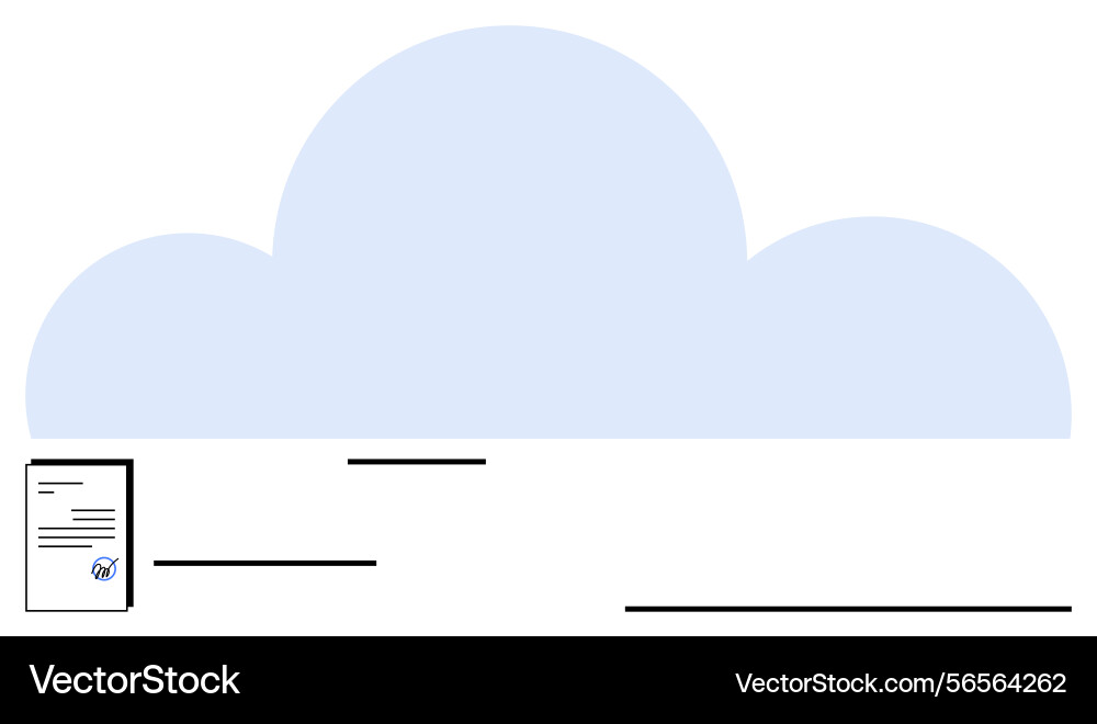 Cloud storage concept with document uploading Cloud storage concept with document uploading vector image