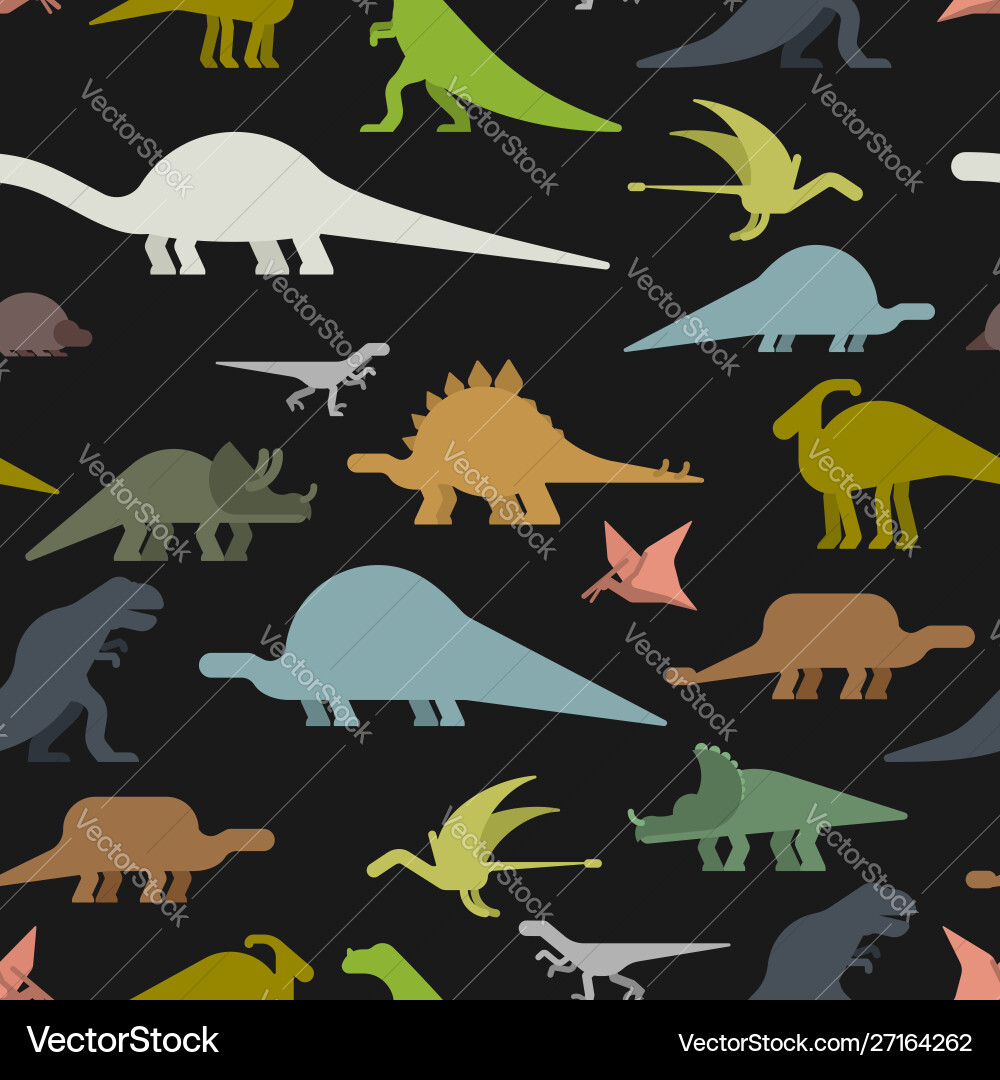 Dinosaurs seamless pattern dino texture Dinosaurs seamless pattern dino texture vector image