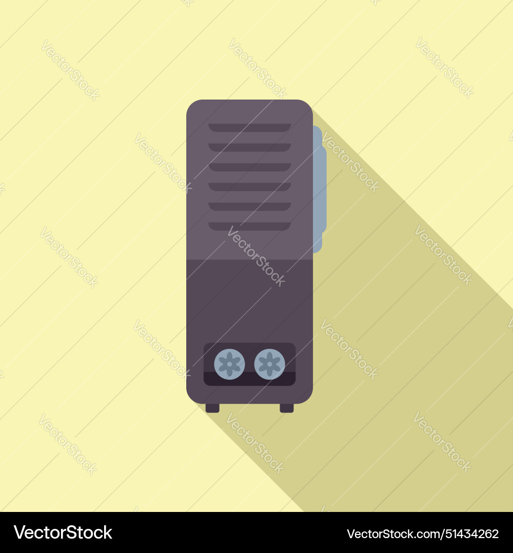 Flat design computer tower icon Flat design computer tower icon vector image