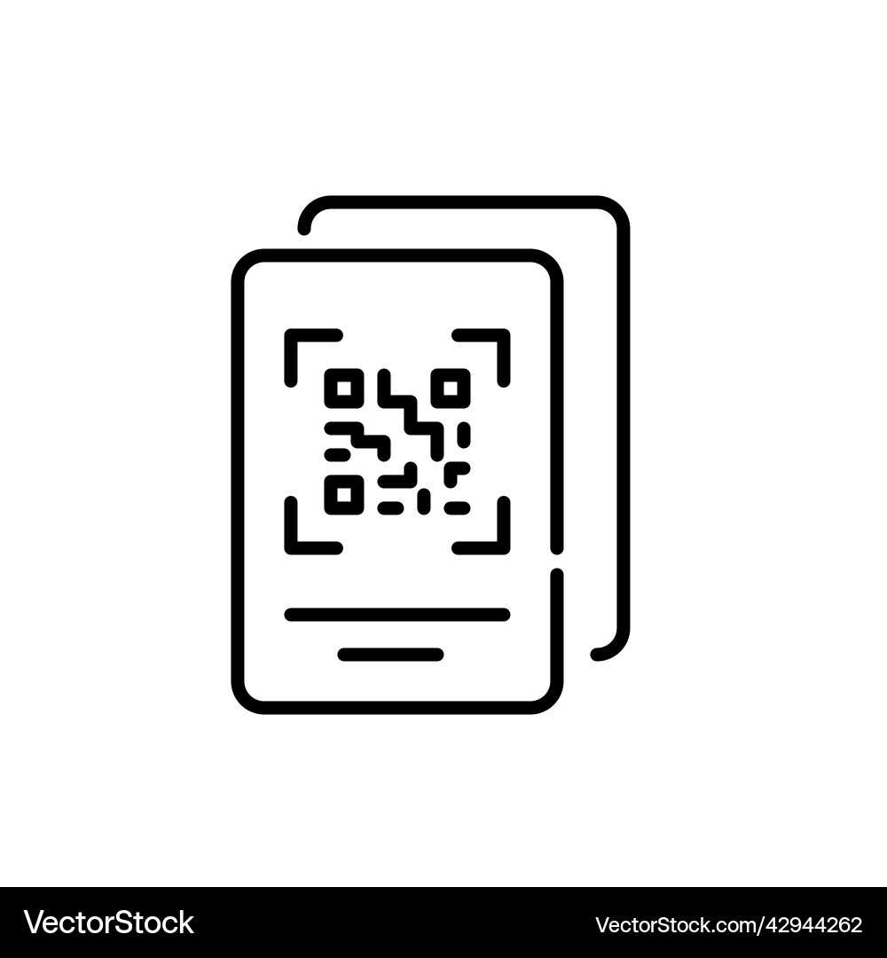 Id card with a qr code pixel perfect editable vector image
