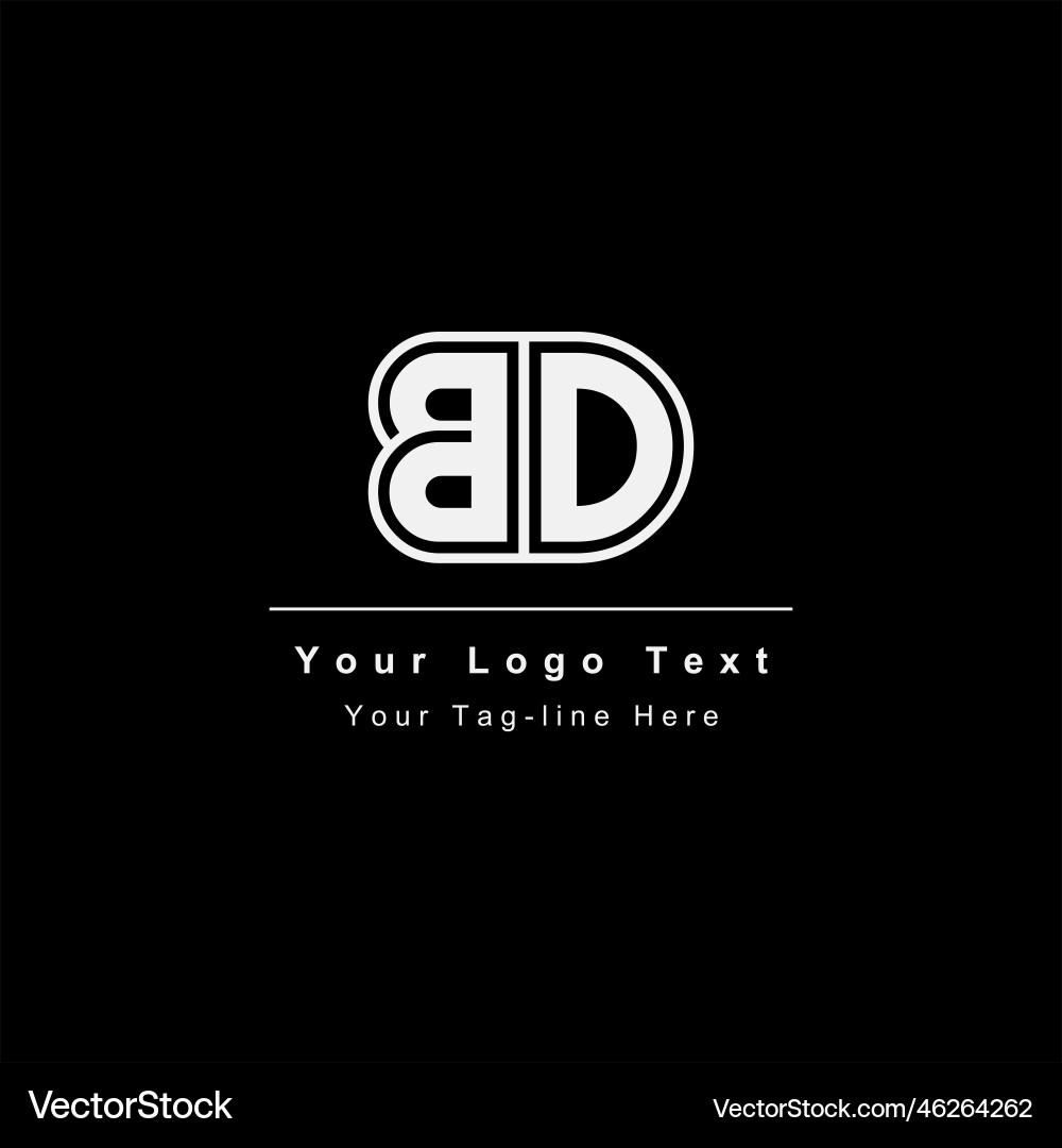 Initial bd or db logo design template Initial bd or db logo design template Vector Image