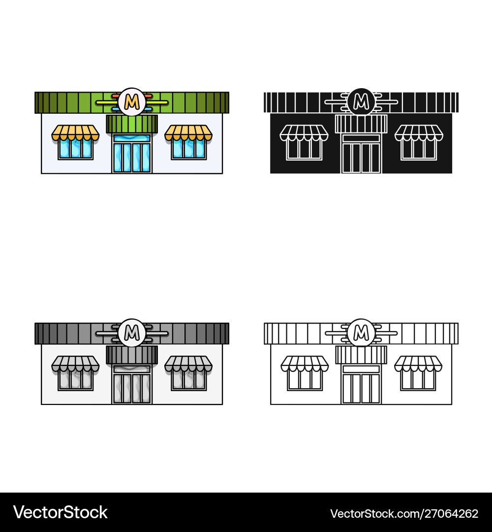 Isolated object store and shop icon set Vector Image