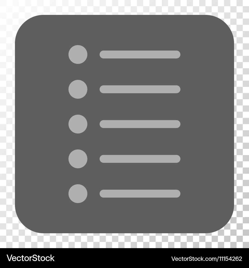 Items rounded square button vector image