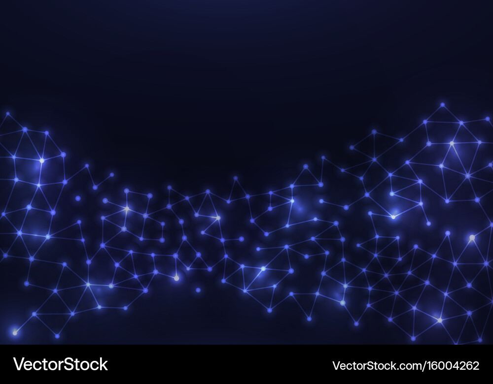 Neural net neuron network background vector image