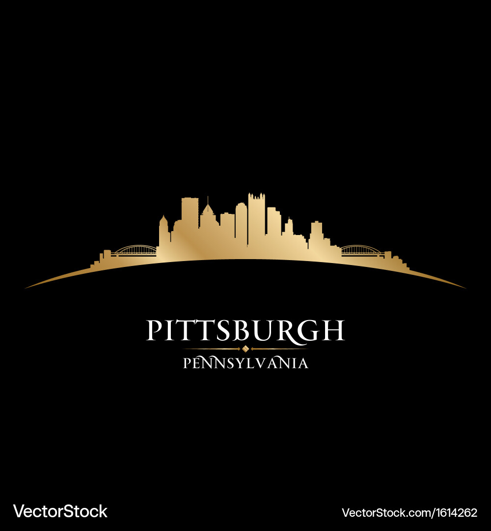 Pittsburgh Skyline Silhouette vector image