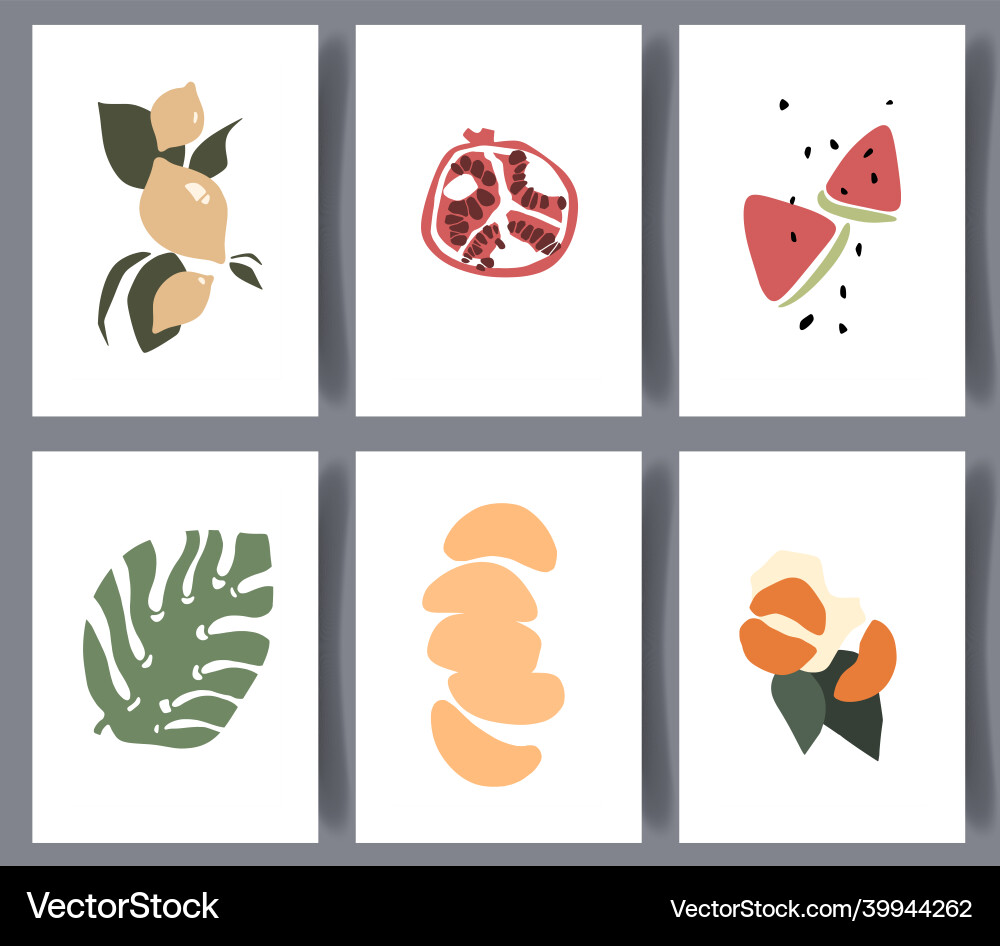 Scandinavian abstract print set Scandinavian abstract print set vector image