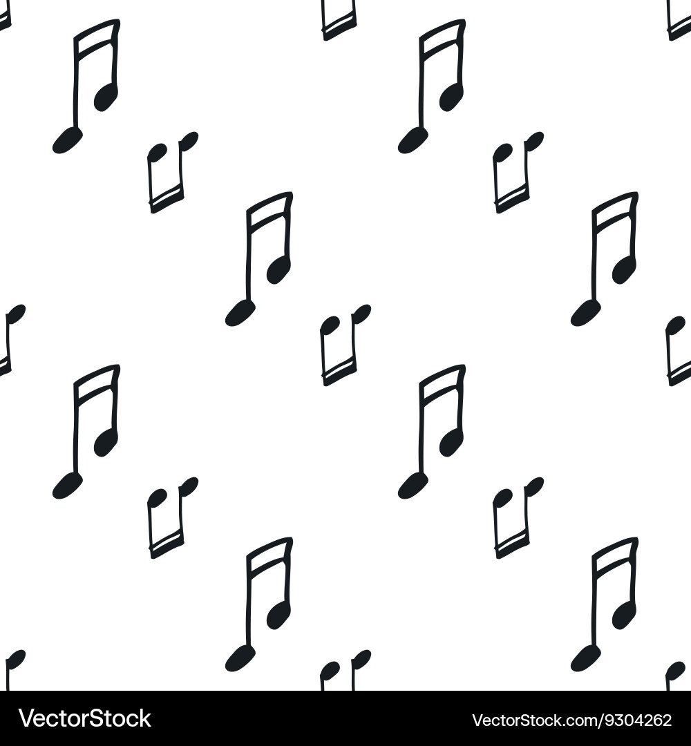 Seamless pattern with music notes vector image