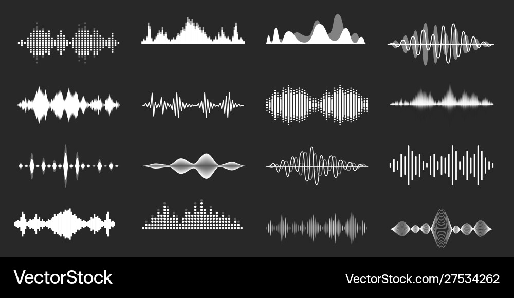 Sound Wave Visualizer - Music Spectrum Vector Image