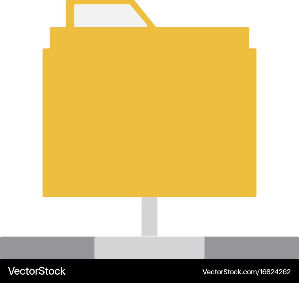 Technology data file folder server vector image