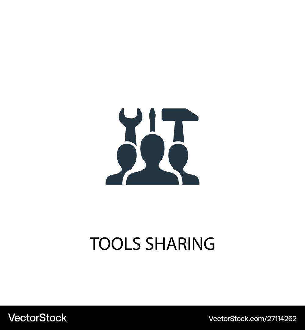 Tools sharing icon simple element Vector Image