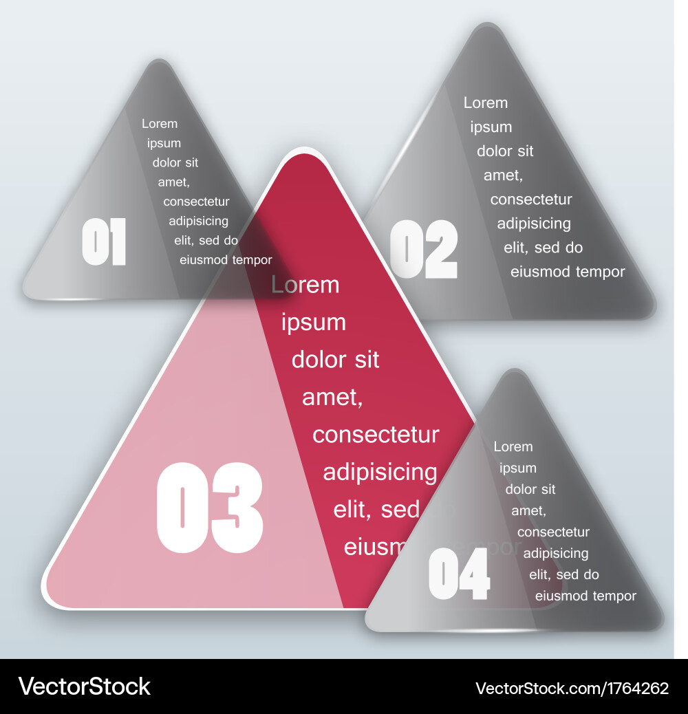 Triangle background color object vector image