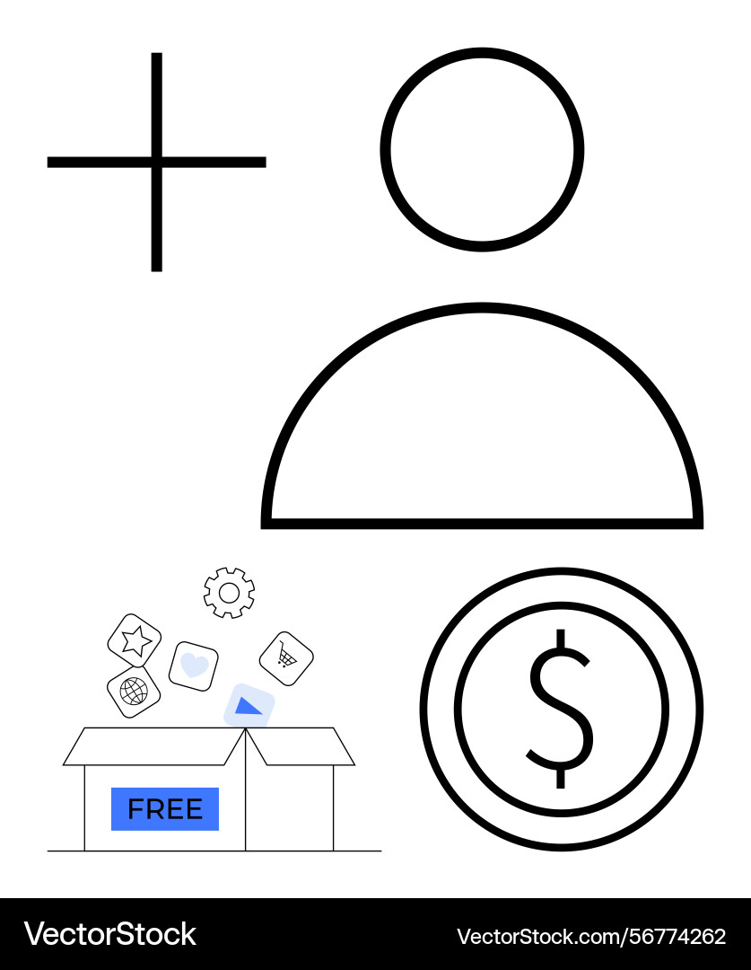 User profile setup with free resources User profile setup with free resources vector image