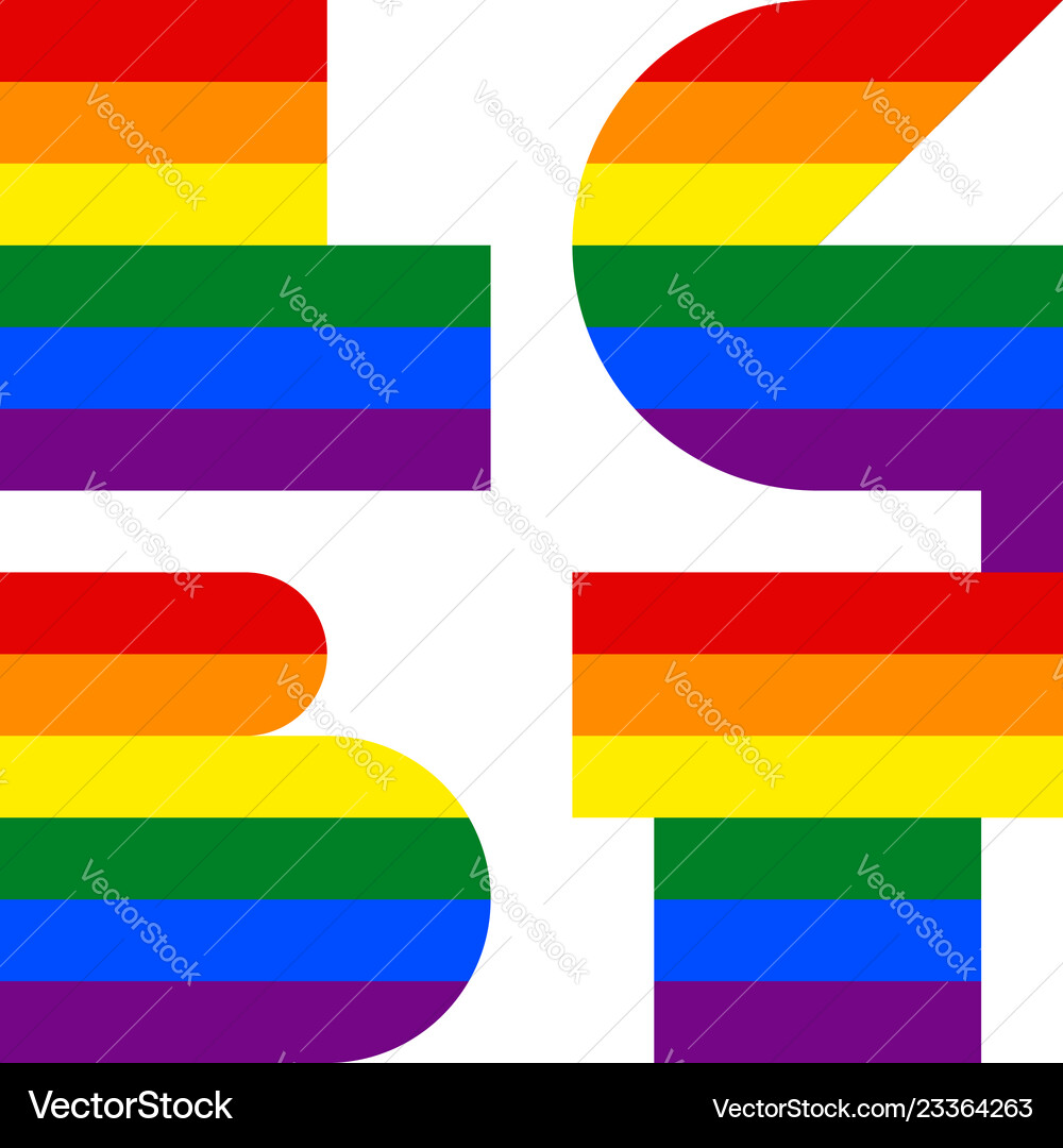 Abbreviation lgbt created by the font Abbreviation lgbt created by the font Vector Image
