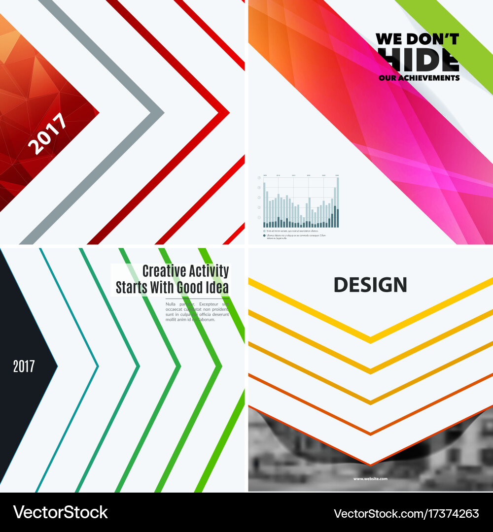 Abstract design elements for graphic layout vector image