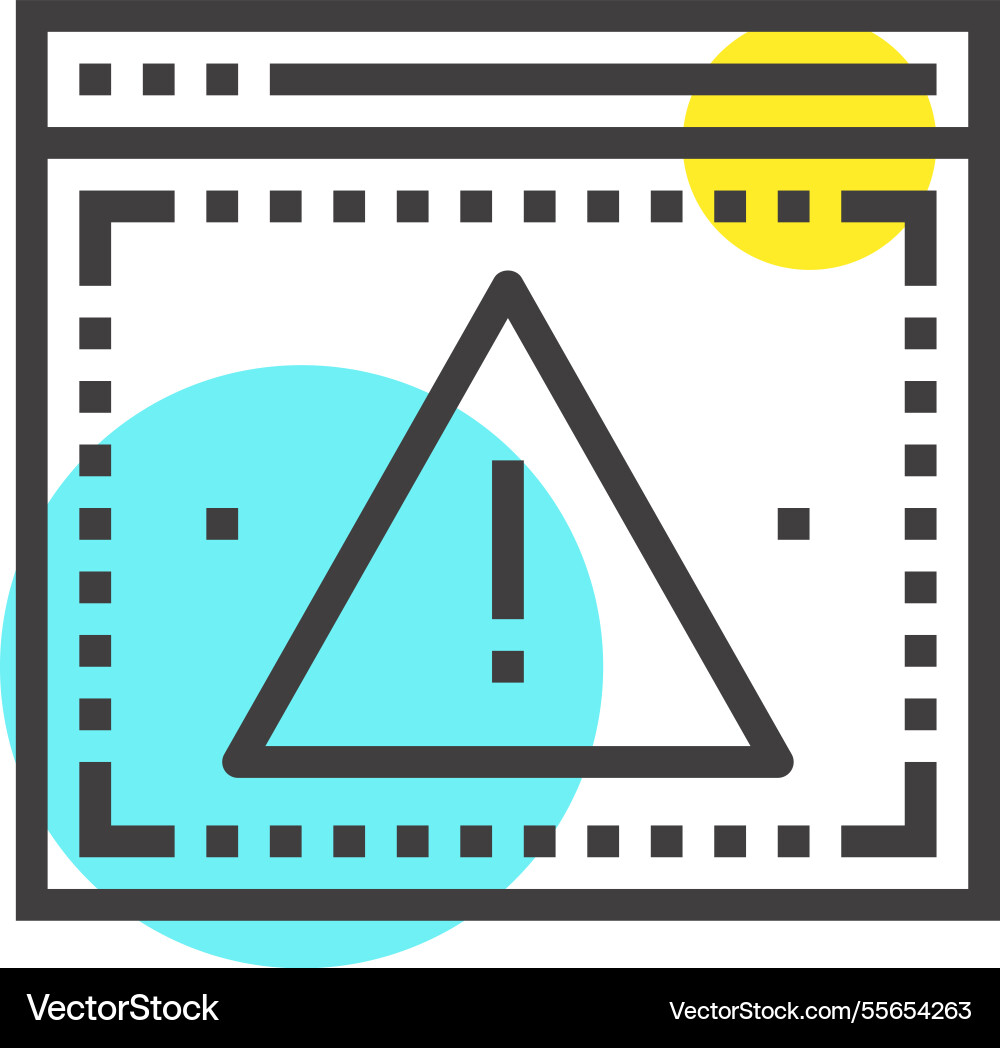 Access denied flat line web icon concept Access denied flat line web icon concept vector image