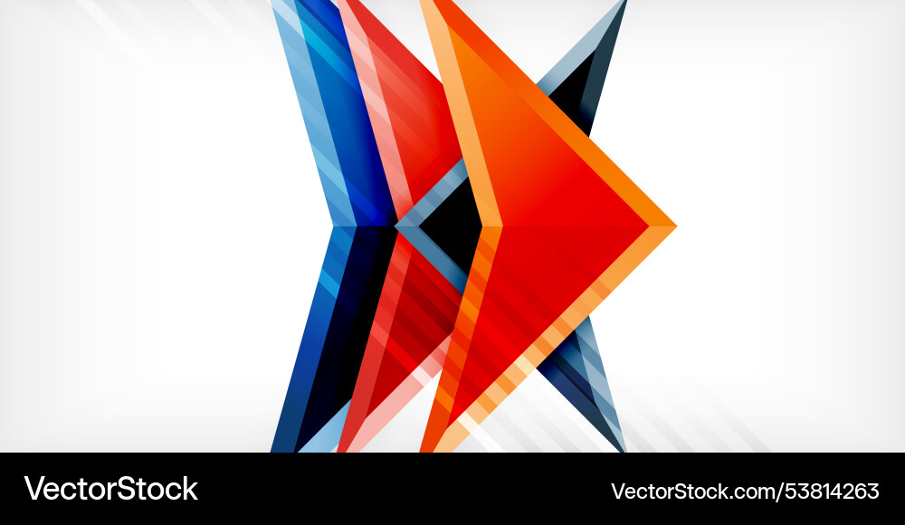 Arrows with 3d effect abstract background Vector Image