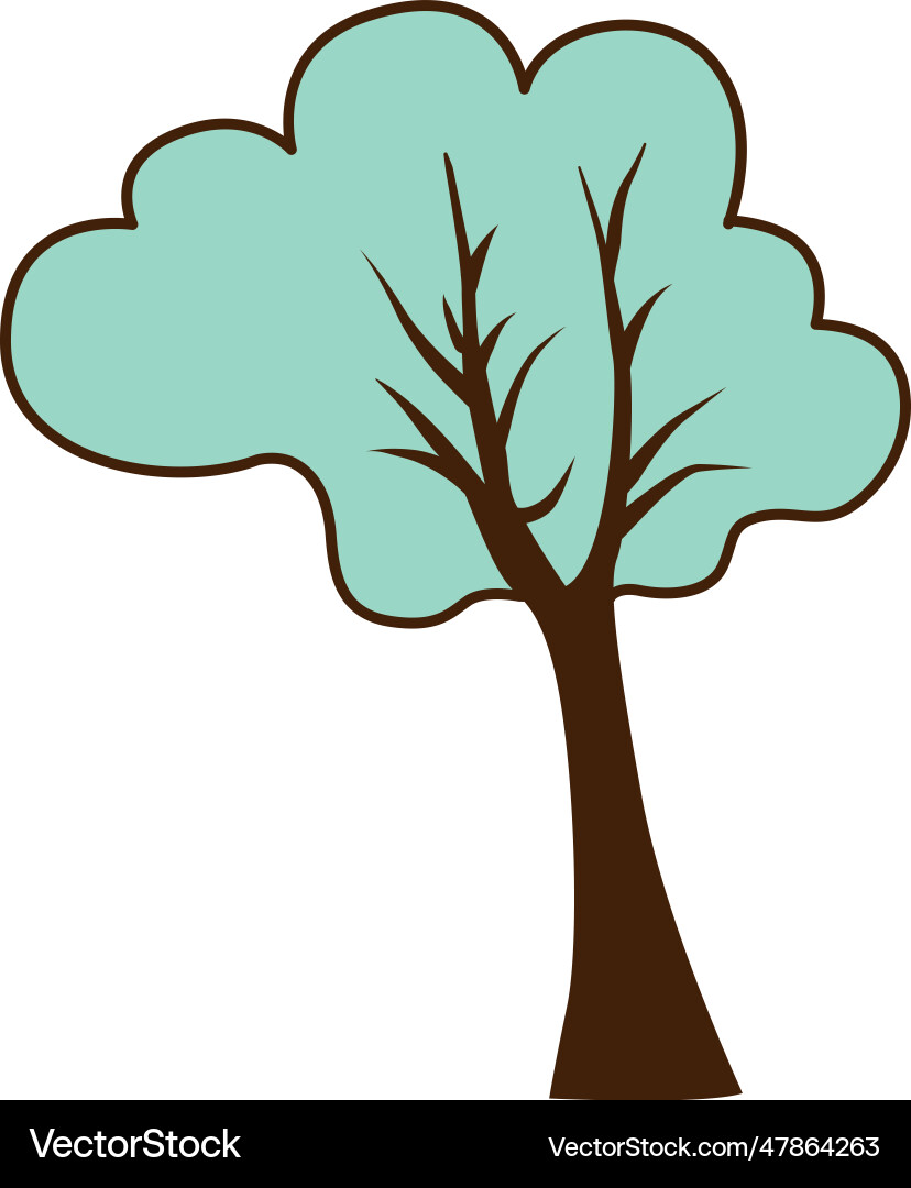 Blue tree in abstraction style Blue tree in abstraction style Vector Image