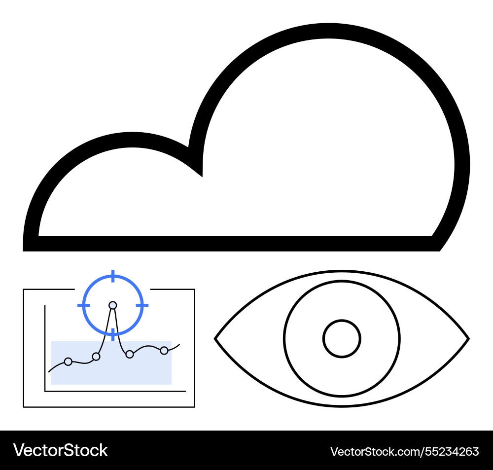 Cloud computing with data analytics Vector Image