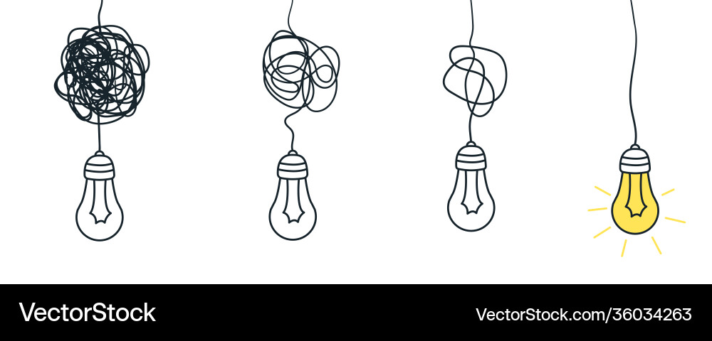 Confuse path understand simple process messy vector image
