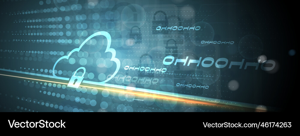 Cyber security and information or network Cyber security and information or network vector image